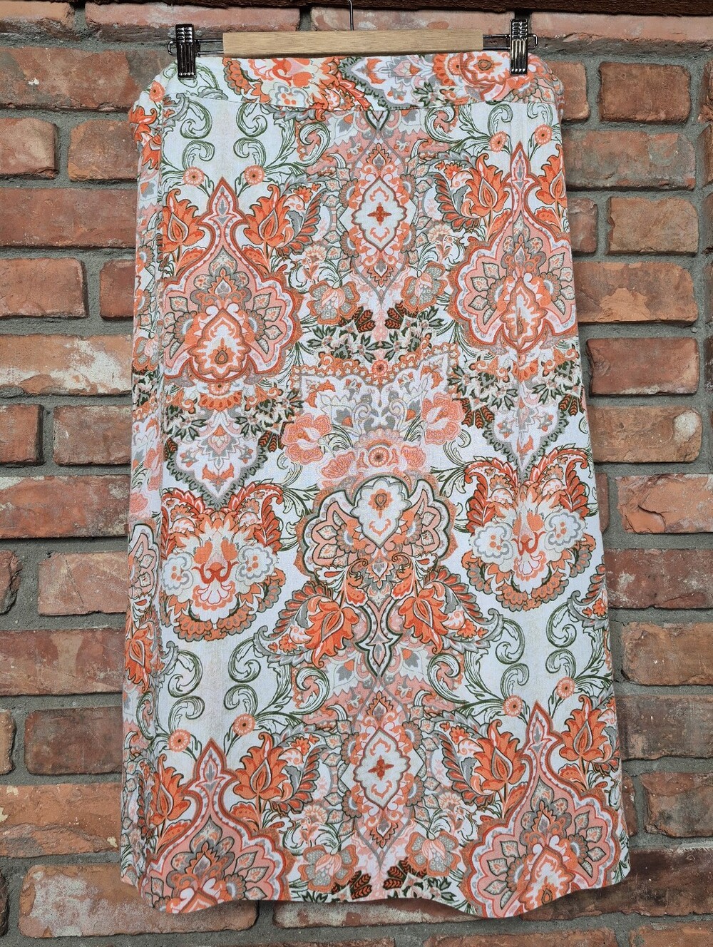 Millers Paisley Floral Midi Skirt Size 18 100% Viscose Boho Elastic Waist